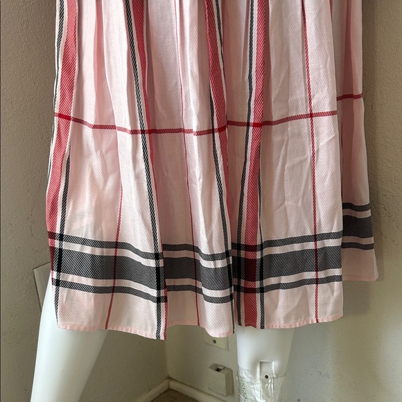 Akris Punto - Pink, Black, & Red Plaid Sleeveless Belted Dress - Picture 7 of 13